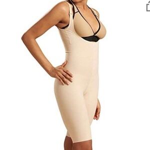Marena Recovery Knee-Length Compression Girdle with High-Back Beige kk.